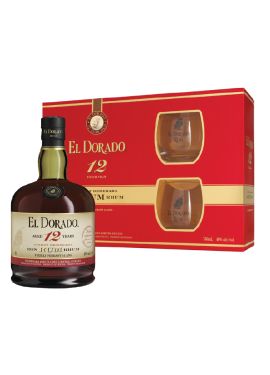 El Dorado  12 Year Old Rum Gift Pack 75cl (Glass Pack)