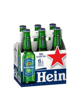 Heineken Zero 0.0 % Alcohol Lager Beer 250ml (6 Pack)
