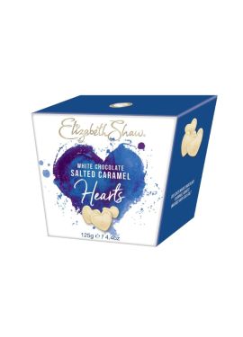 Elizabeth Shaw White Choc Salted Cream Hearts 125g