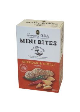 Grandma Wild's Mini Bites Cheddar & Chilli 100g