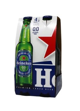 Heineken Zero 0.0 % Alcohol Lager Beer 250ml (4 Pack)