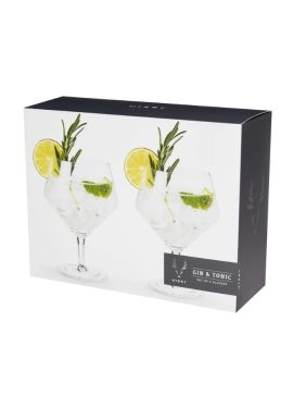Viski Angled Crystal Gin + Tonic Glasses (Set of 2)