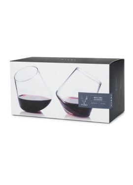 Viski Rolling Crystal Wine Glasses (Set of 2)