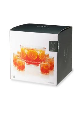 Viski 9pc Admiral Punch Bowl W/ Tumblers