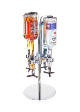 True Liquor Tap 4-Bottle Liquor Dispenser Stand