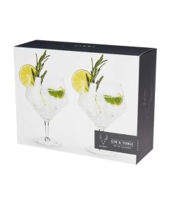 Viski Angled Crystal Gin + Tonic Glasses (Set of 2)