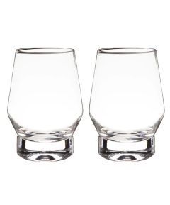Viski Heavy Base Crystal Whiskey Glasses (Set of 2)