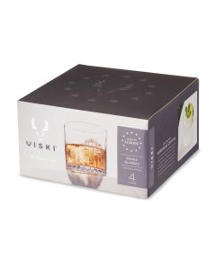 Viski Reserve Milo Crystal Neat Glass (Set of 4)