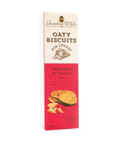 Grandma Wild's Oaty Biscuits Cheddar & Chilli 130g