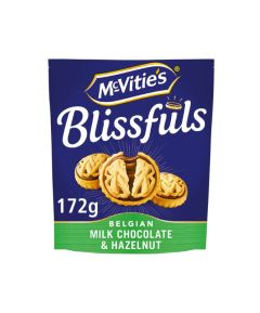 McVities Blissfuls Belgian Milk Chocolate & Hazelnut Biscuit 172g