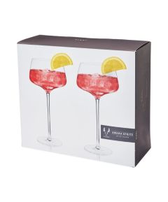 Viski Angled Crystal Amaro Spritz Glasses (Set of 2)