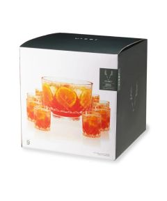 Viski 9pc Admiral Punch Bowl W/ Tumblers