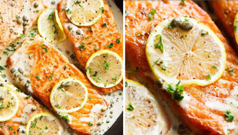 Enjoy this creamy lemon garlic salmon recipe just in time for your Easter celebrations!