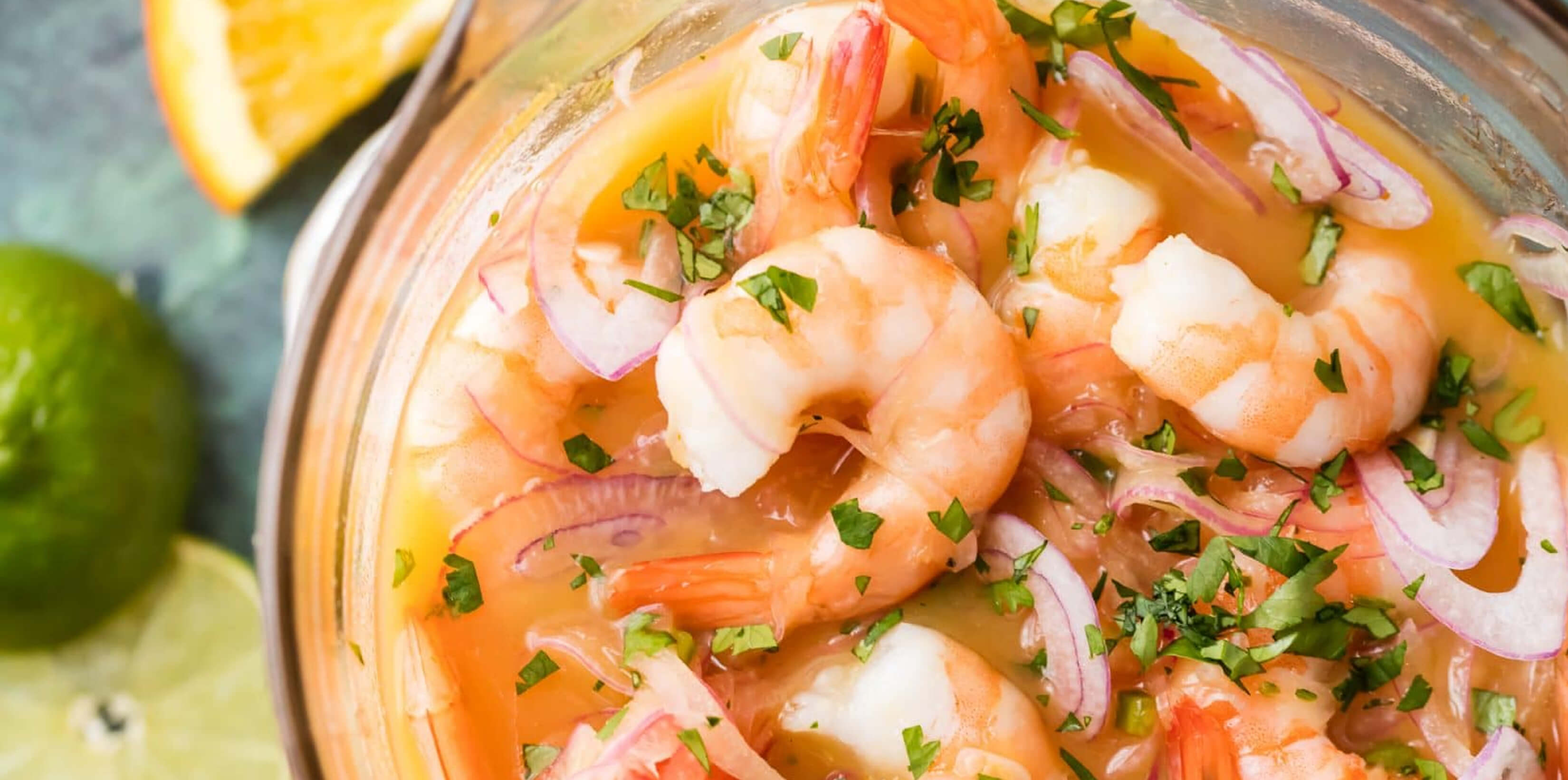 Simple, delicious and low carb! Get back on track with the delicious Shrimp Ceviche recipe.